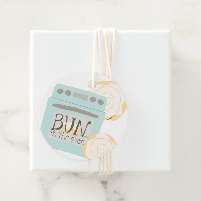 Bun in der Oven Baby Dusche Geschenkanhänger (Beispiel)