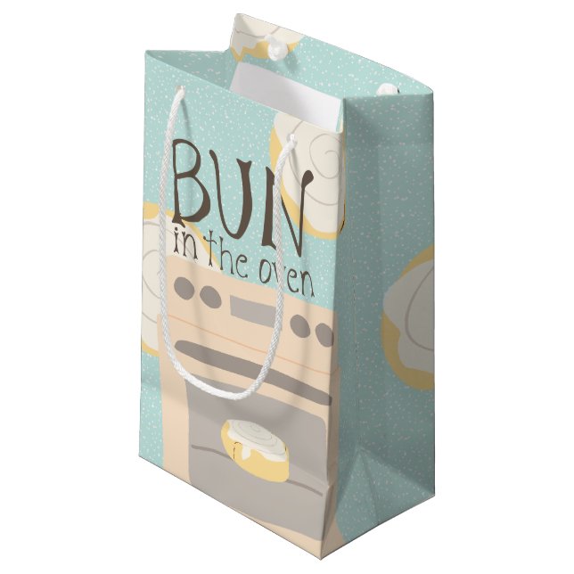 Bun in der Oven Baby Dusche Kleine Geschenktüte (Vorderseite Schrägansicht)