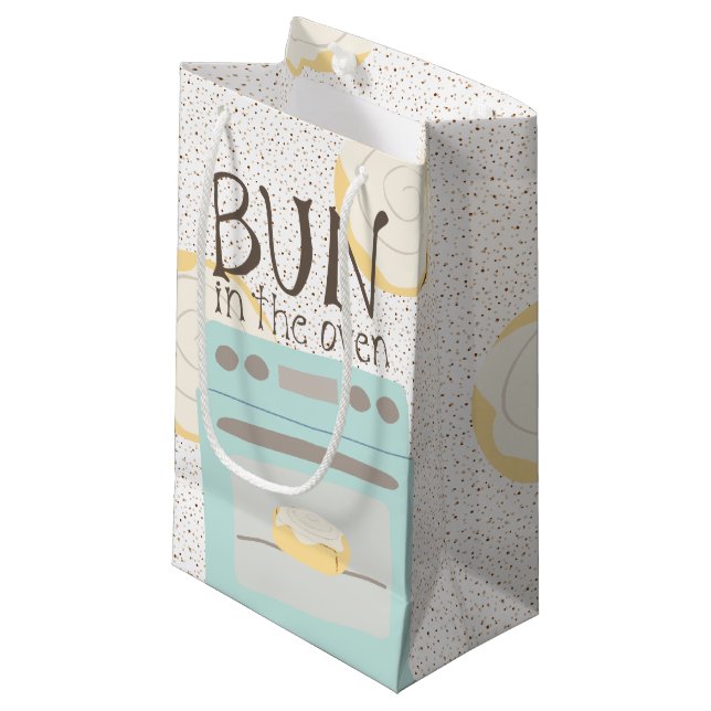 Bun in der Oven Baby Dusche Kleine Geschenktüte (Vorderseite Schrägansicht)
