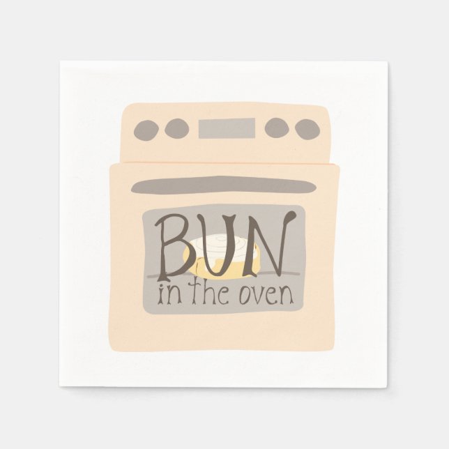 Bun in der Oven Baby Dusche Serviette (Vorderseite)
