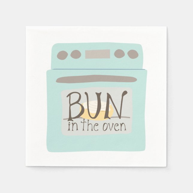 Bun in der Oven Baby Dusche Serviette (Vorderseite)