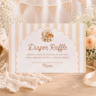 Bun in der Röhre Baby Shower Windel-Raffle Begleitkarte