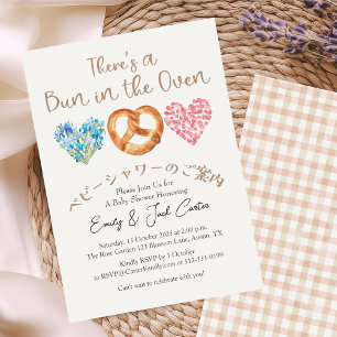 Bun in Oven Baby Shower Brot Blumenkohl Einladung