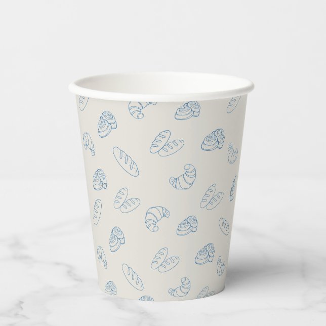 Bun in Oven Baby Shower Rustic Brot Napkins Pappbecher (Vorderseite)