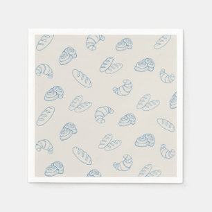 Bun in Oven Baby Shower Rustic Brot Napkins Serviette