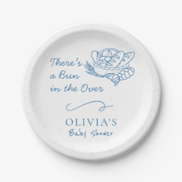 Bun in Oven Baby Shower Rustic Napkins Pappteller