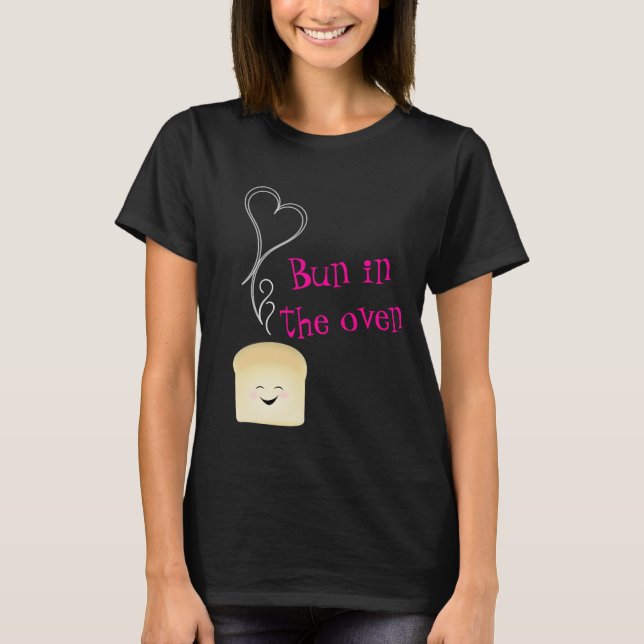 Bun in Oven Pink Maternity Shirt (Vorderseite)