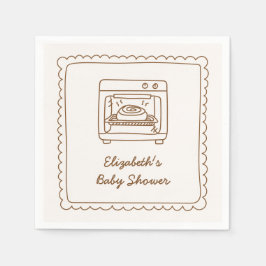 Bun in the Oven Baby Shower Napkin Serviette