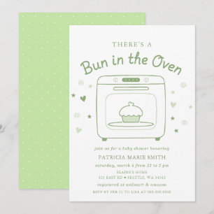 Bun In The Oven Geschlechtsneutrale Babyparty Einladung