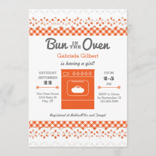 Bun In The Oven Unisex-Baby-Shower-Einladung Einladung