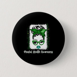 Bun Mental Health Awareness Ribbon Monat Mai 2022 Button