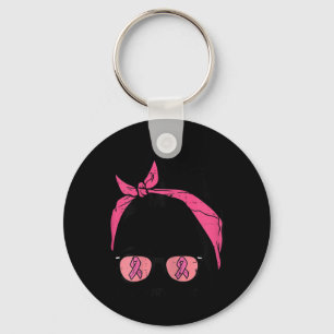 Bun Pink Ribbon Überlebender Brustkrebsbewusstsein Schlüsselanhänger