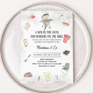 Bun und Burger Baby Shower Einladung