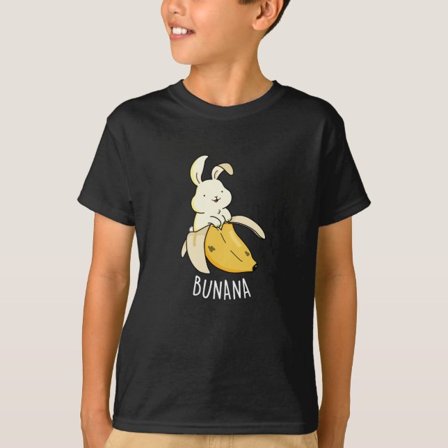 Bunana Funny Bunny in einem Banana Pub Dark BG T-Shirt (Vorderseite)
