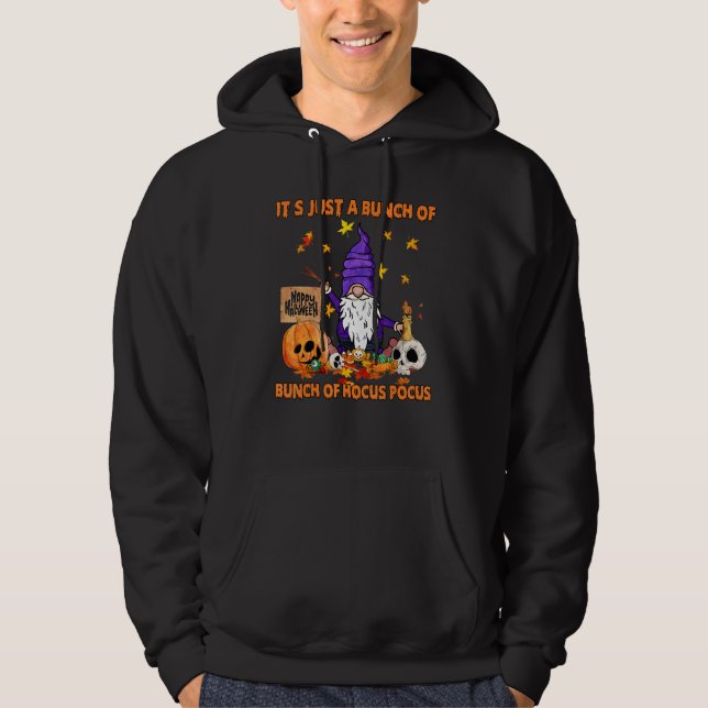 Bunch Of Hocus Pocus Pumpkin Gnomes Bats Scary Hoodie (Vorderseite)