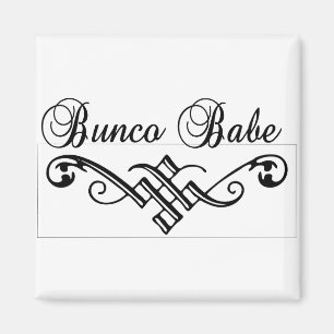 Bunco Babe mit schwarzer Schrift Magnet