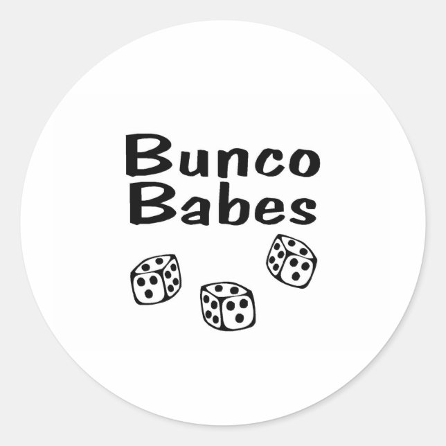 Bunco Babes Runder Aufkleber (Vorderseite)
