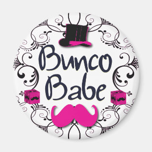 Bunco Baby mit rosa Zylinder und dem rosa Magnet