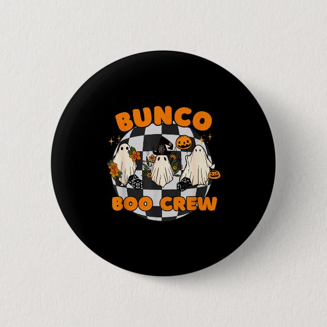 Bunco Boo Crew Bunco Halloween Dice  Button (Vorderseite)