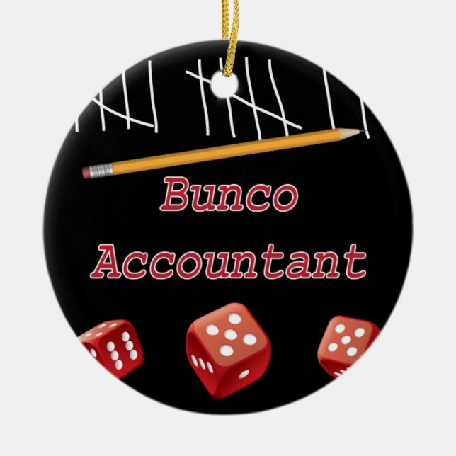 Bunco Buchhalter-Verzierung Keramik Ornament (Vorne)