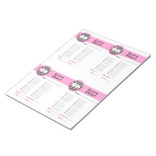 Bunco Chicks Roll mit seiner Score Card Rosa - 160 Notizblock