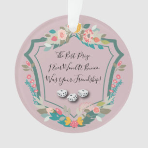 Bunco Dice Amitié Joueur Floral