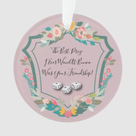 Bunco Dice Friendship Player Floral Ornament