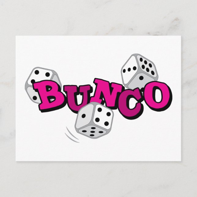 Bunco Dice Game Postkarte (Vorderseite)