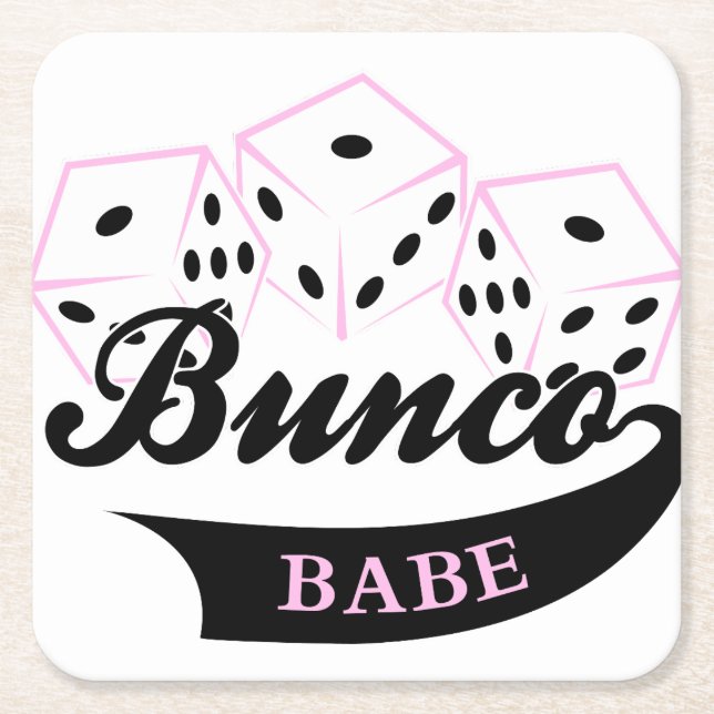 Bunco Dice Game Rechteckiger Pappuntersetzer (Vorderseite)