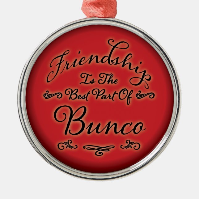Bunco Freundschaft Silbernes Ornament (Vorne)