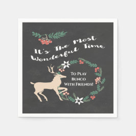 Bunco Friends Winterurlaub Weihnachts-Party Serviette