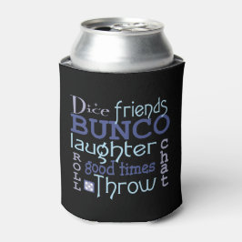 Bunco Game Night Blue & Lila Modern Diverse Dosenkühler
