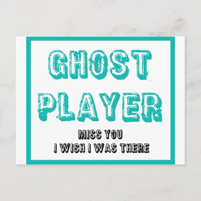 Bunco-Ghost-Spieler Postkarte (Vorderseite)