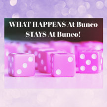 Bunco Girls Night Out Pink Dice Party