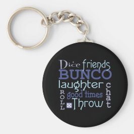 Bunco Good Times Dice Friends Modern Blue & Lila Schlüsselanhänger