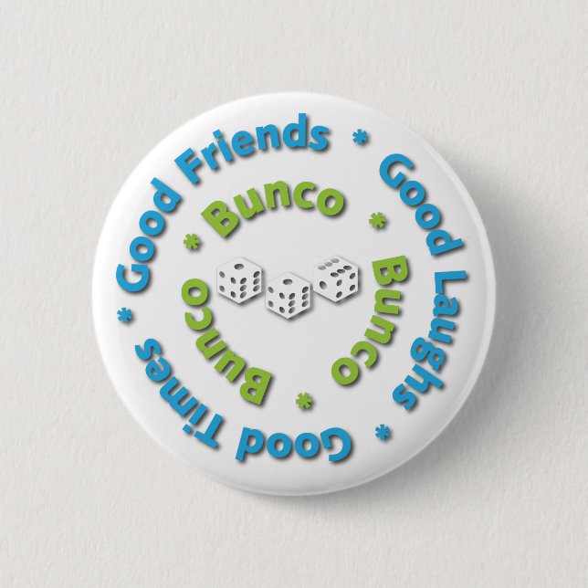 bunco gute Freunde Button (Vorderseite)