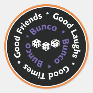 Bunco gute Freunde - lila Runder Aufkleber