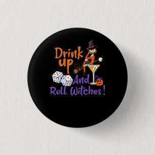 Bunco Halloween Drinup and Roll Hexen Dice Gam Button