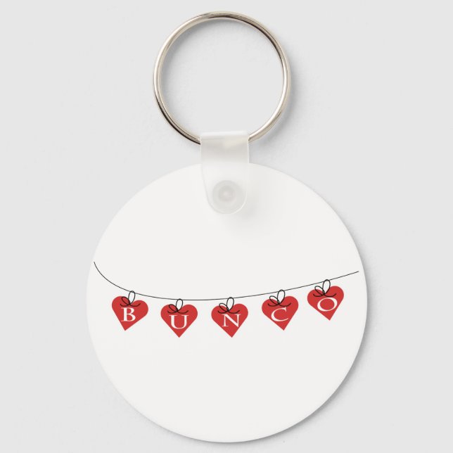 Bunco Heart Banner Schlüsselanhänger (Vorderseite)