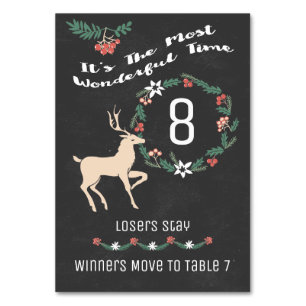 Bunco Holiday Weihnachtstisch Acht Tischnummer