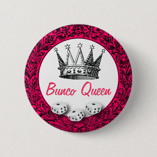Bunco Königin-klassischer Entwurf Button