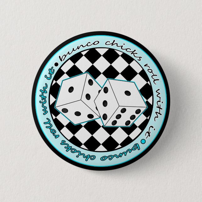 Bunco Küken-Rolle mit ihr - Blau Button (Vorderseite)