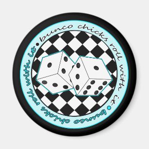 Bunco Küken-Rolle mit ihr - Blau Magnet