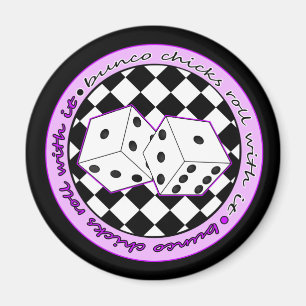 Bunco Küken-Rolle mit ihr - lila Magnet