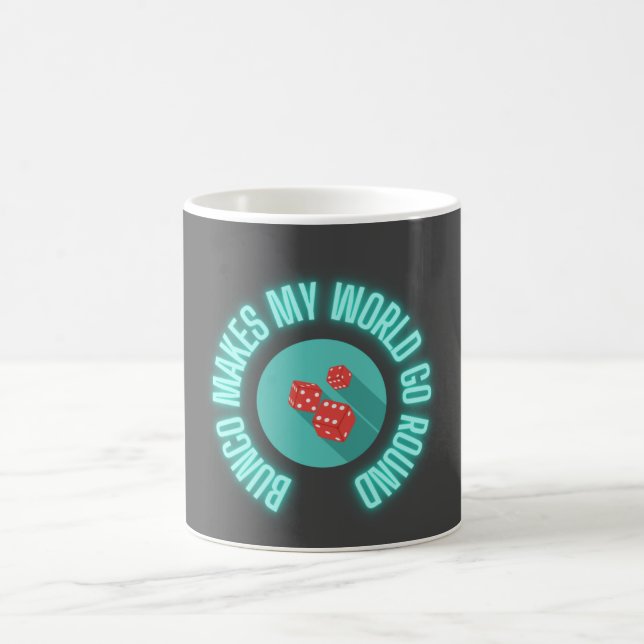 Bunco macht meine Welt zum Neon Kaffeetasse (Mittel)