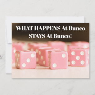 Bunco Mädchen Nacht Out Pink Dice Party Einladung