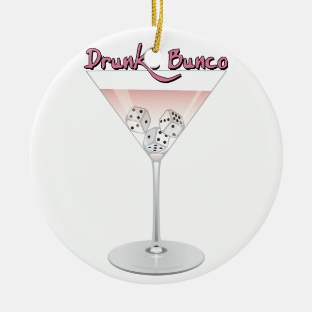 Bunco Martini Cocktail Keramik Ornament (Vorne)