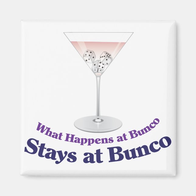 Bunco Martini Cocktail Magnet (Vorne)