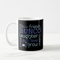 Bunco oder Bunko-moderne Typografie-Würfel-Freunde