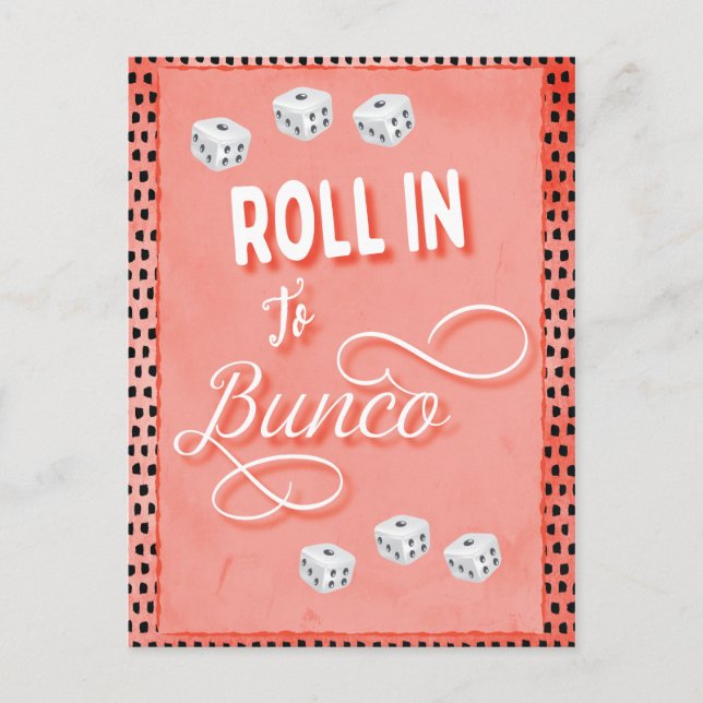 Bunco ou Bunco Dice Game Night Party Invitation (Devant)
